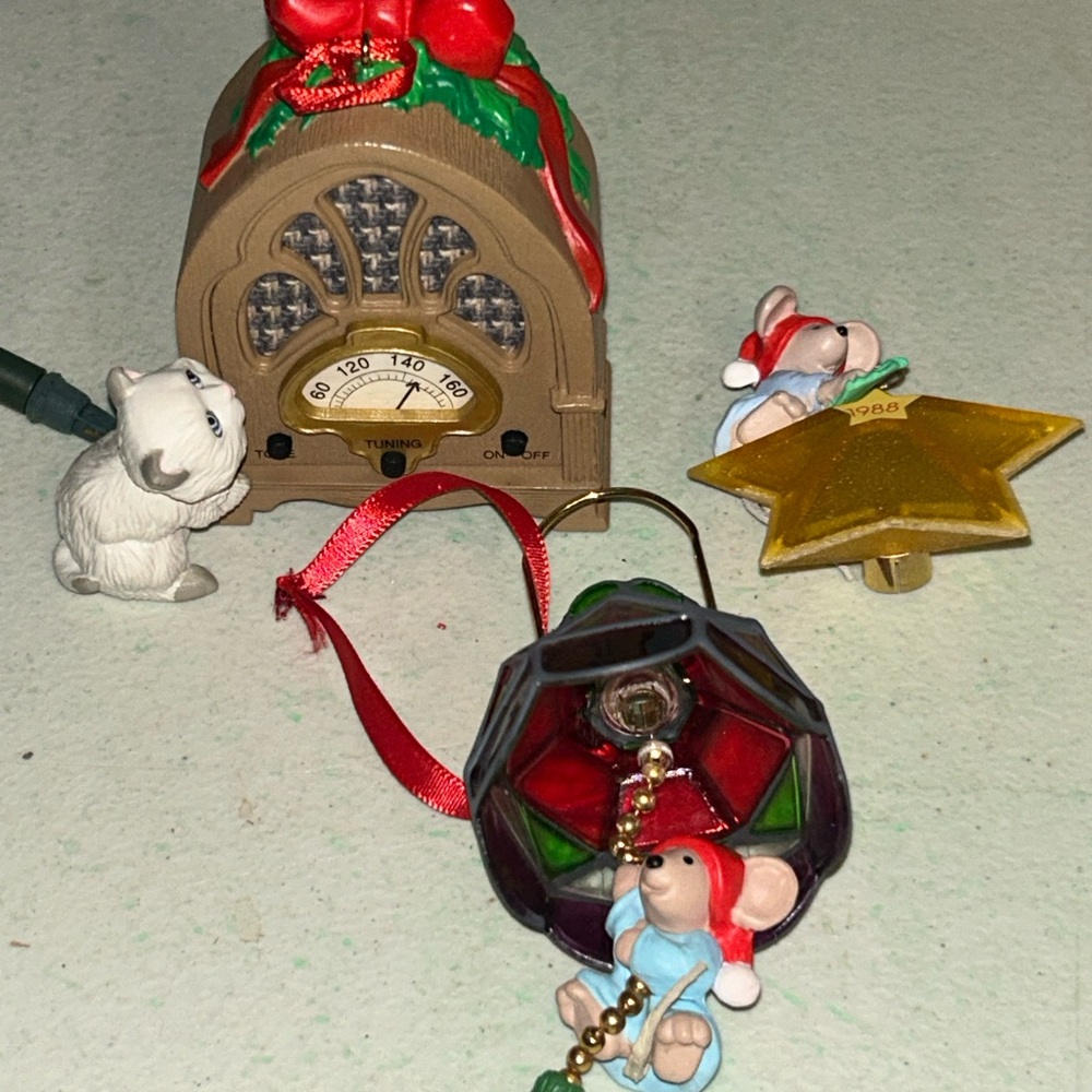 3 Hallmark Oranments Chris Mouse